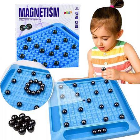 Lean Toys gra inteligentna strategiczna magnetyczna 20 kulek kamienie