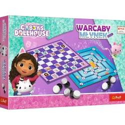 Gra planszowa Warcaby i Młynek Koci Domek Gabi