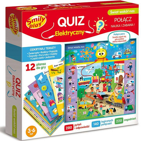 QUIZ ELEKTRYCZNY ŚWIAT WOKÓŁ NAS SMILY PLAY NAUKA GRA PLANSZOWA WIEDZA