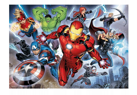 Puzzle 200 el waleczni Avengersi Hulk Spiderman Trefl 13260