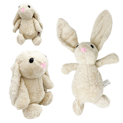 PLUSZ KRÓLICZEK BEŻOWY Z KLAPNIĘTYMI USZKAMI 30 CM