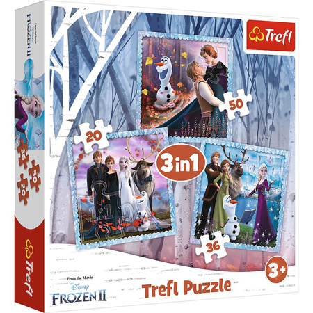 TREFL puzzle 3w1 Magiczna opowieść Kraina Lodu 2