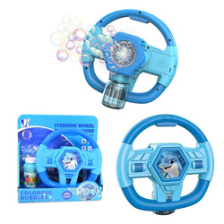 Kierownica na bańki mydlane na baterie niebieska Delfin