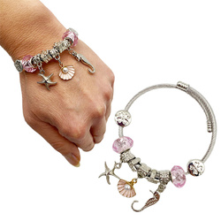 Bransoletka dziecięca z zawieszkami charms zestaw eleganckie opakowanie