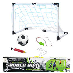 Bramka piłkarska 120x64x52cm Piłka pompka gwizdek Zestaw piłkarski