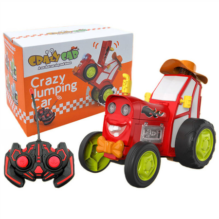 TRAKTOR NA RADIO MALUCHA CRAZY WARIOR Z KAPELUSZEM SKACZĄCY CZERWONY