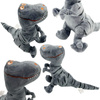 Pluszowy dinozaur T-rex w paski uśmiechnięty przytulanka dla dzieci 21 cm