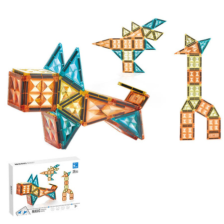 Klocki magnetyczne konstrukcyjne 28 el. zestaw 854