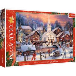 Puzzle Białe Święta 1000 elementów Trefl