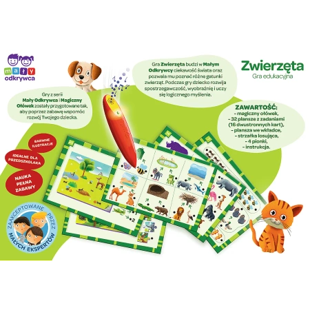 Gra Zwierzęta Magiczny ołówek edukacyjna dla dzieci Trefl
