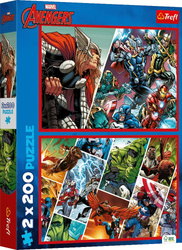 Puzzle Marvel 2 x 200 el. Obrońcy świata Avengers Trefl