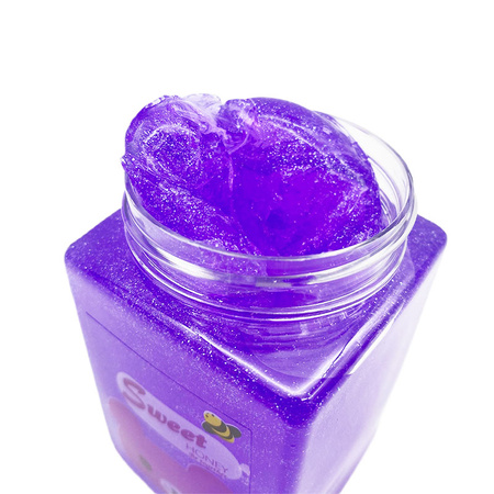 Masa sensoryczna purkająca slime w słoiku glut brokat dla dzieci 260g