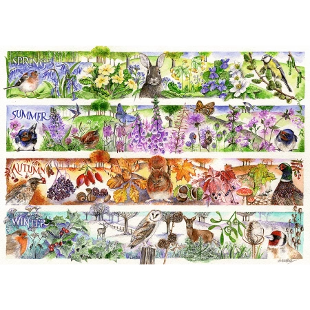 Puzzle 1000 el. Tea Time: Cztery pory roku Trefl