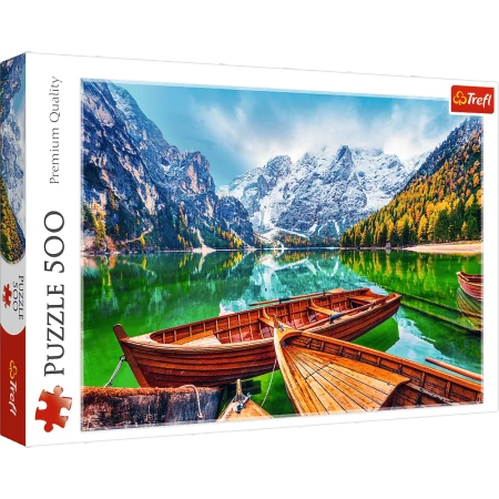 Puzzle 500 elementów Jezioro Braies Włochy Trefl