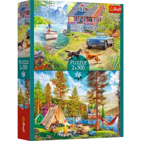 Puzzle 2 x 500 elementów Letni relaks Trefl