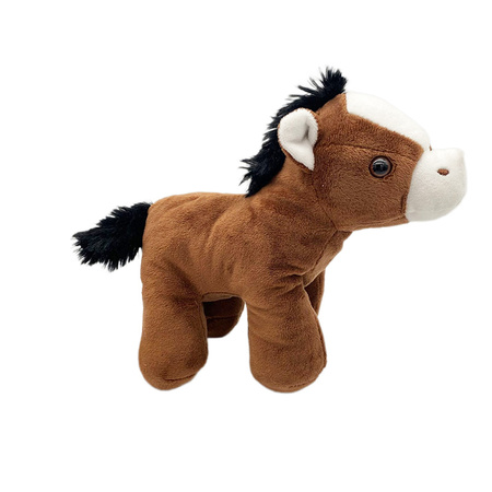 PLUSZOWY KONIK W TOREBCE DŻINSOWEJ I LOVE HORSE PRZYTULANKA DO PRZENOSZENIA