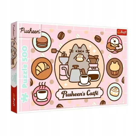Puzzle 500 elementów Pusheen w kawiarni Trefl