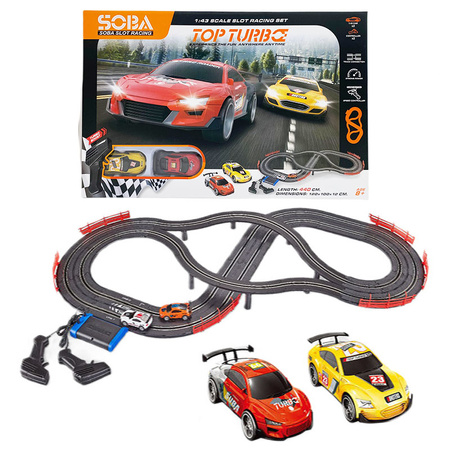 Tor samochodowy 2 auta długość toru 440 cm dla dwóch osób