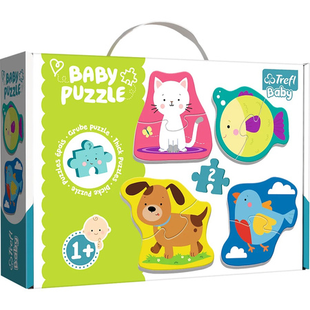Baby Puzzle dla dzieci duże zwierzątka 8 elementów grube Trefl