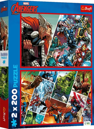 Puzzle Marvel 2 x 200 el. Obrońcy świata Avengers Trefl