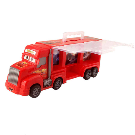 CZERWONA LAWETA TRUCK AUTO ZESTAW SAMOCHODÓW WYŚCIGOWE
