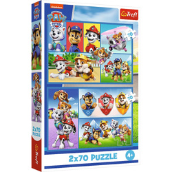 Puzzle 2x70 elementów Psi Patrol rządzi Trefl