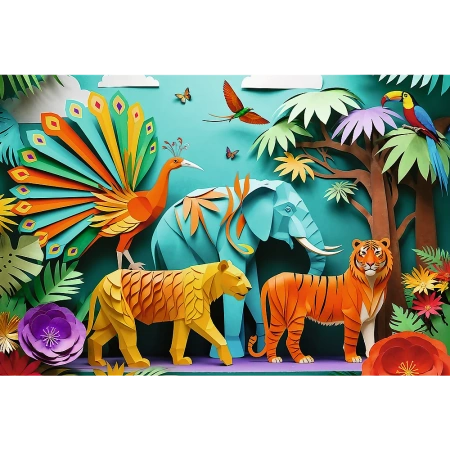 Puzzle z efektem 3D 160 elementów 40-lecie Trefl Dżungla