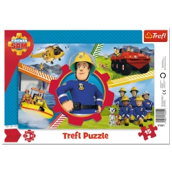Puzzle ramkowe Strażak Sam 15 el. Dzień Strażaka Sama