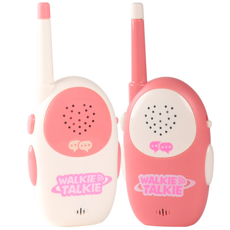Walkie Talkie pastelowy różowy dla dzieci krótkofalówka 1000m