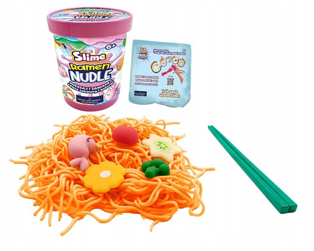 Slime Ramen Nudle Walentynkowa Krewetka antystresowa masa plastyczna