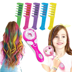 ZESTAW DO MALOWANIA KREDA DO WŁOSÓW Z GRZEBYKIEM 5 KOLORÓW Z ZAPLATARKĄ