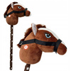 Brązowa głowa konia na kiju w gwiazdki 72cm skoczek HOBBY HORSE