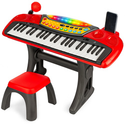PIANINKO KEYBOARD 37 KLAWISZE ZE STOŁKIEM I STANDEM