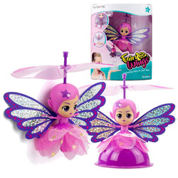 LATAJĄCA MAGICZNA WRÓŻKA FAIRY WINGS BROKATOWA USB FIOLETOWA