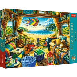 Puzzle Premium Plus Quality 1000 el. Tea Time: Kamperem w podróży