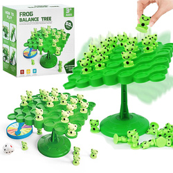 Gra planszowa zręcznościowa rodzinna balansujące żabki równoważnia