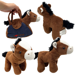 PLUSZOWY KONIK W TOREBCE DŻINSOWEJ I LOVE HORSE PRZYTULANKA DO PRZENOSZENIA