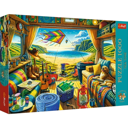 Puzzle Premium Plus Quality 1000 el. Tea Time: Kamperem w podróży