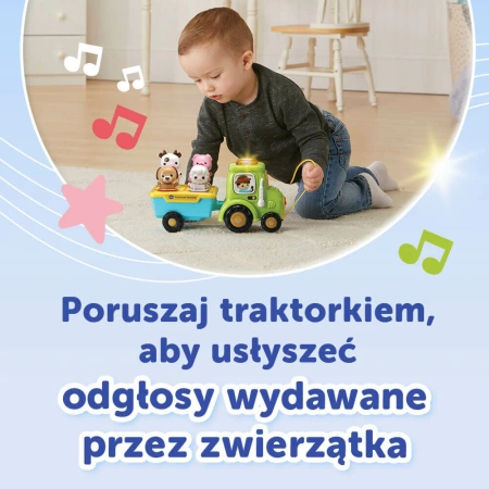 Traktorek wesołek zwierzęta nauka liczenia melodie zwroty kształty VTECH 