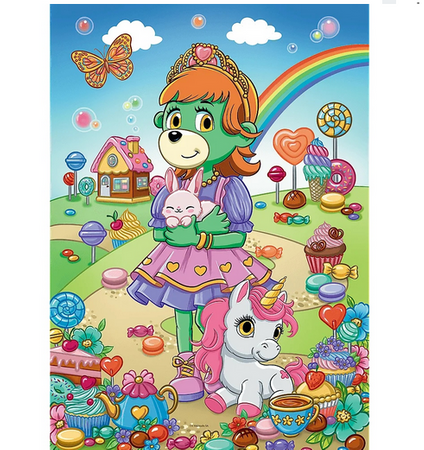 Puzzle 100 el Brokatowe Trefliki Rodzina Treflików Glitter Trefl