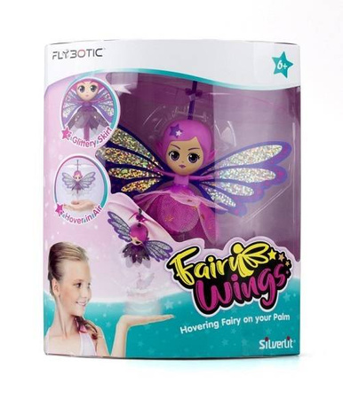 LATAJĄCA MAGICZNA WRÓŻKA FAIRY WINGS BROKATOWA USB FIOLETOWA