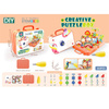 CREATIVE PUZZLE KLOCKI 3D JEDNOROŻEC DO SKRĘCANIA W WALIZCE Z NARZĘDZIAMI