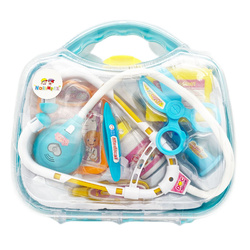 Zestaw Lekarski w niebieskiej walizce ze światłem i dźwiękiem