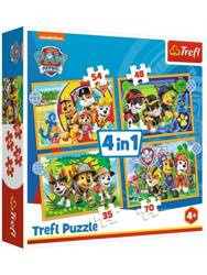 TREFL puzzle 4w1 Wakacyjny Psi Patrol Paw Patrol