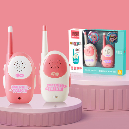 Walkie Talkie pastelowy różowy dla dzieci krótkofalówka 1000m