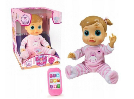 Emma mówiąca lalka poruszająca ustami 38cm ze smartfonem Epee