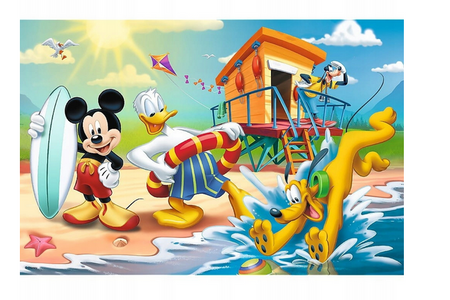 Puzzle 60 elementów Ciekawy dzień Mikiego i jego przyjaciół Miki Trefl