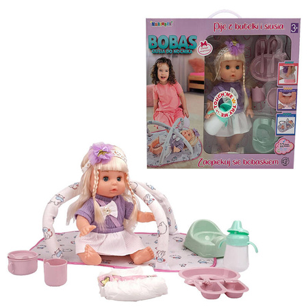 LALKA SIKAJĄCA BOBAS MÓWI PŁACZE NOSIDEŁKO NOCNIK