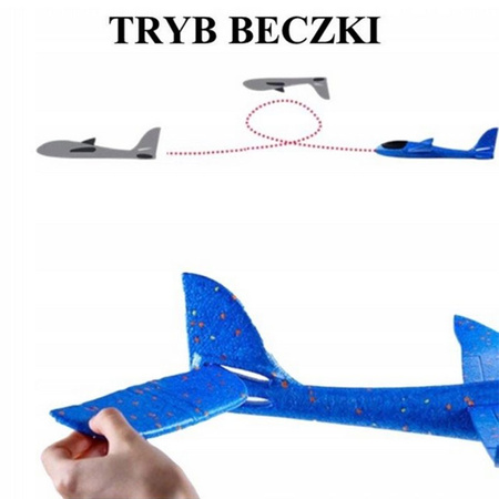 Mały samolot szybowiec styropianowy rzutka dla dzieci 38 cm