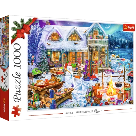 Puzzle 1000 el. Zimowy czas Trefl